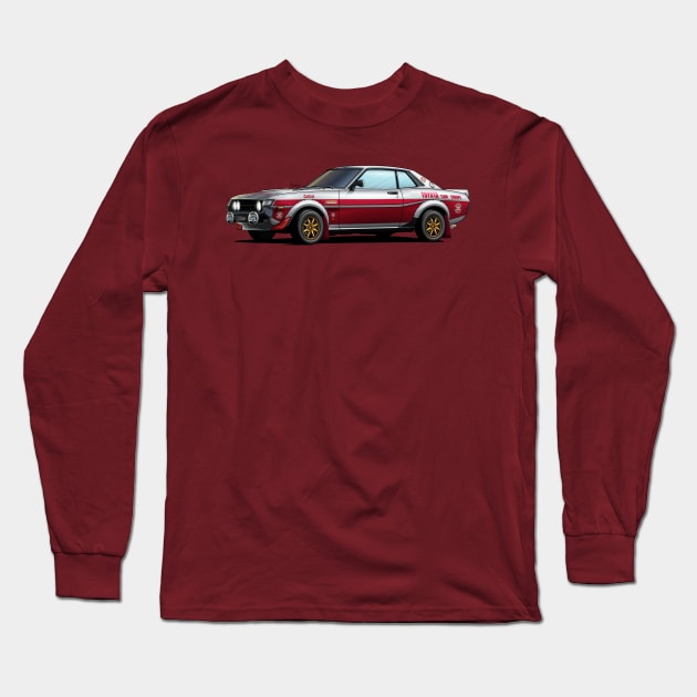 Toyota Celica TA22 Gr. 2 Rally Long Sleeve T-Shirt by Mario Ramos Rally Art